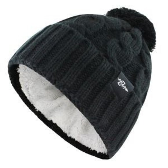 Women’s Fear0 NJ Warmest Plush Insulated Cuff Knit Pom Winter Beanie Hat - Picture 1 of 10